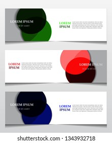 Set banners design template background with modern color for use web, corporate, and advertising