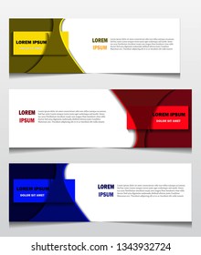 Set banners design template background with modern color for use web, corporate, and advertising