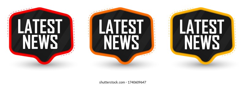 Establecer la plantilla de diseño de banners, Últimas noticias, ilustración vectorial