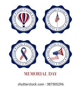 Set of banners with different icons and text on a white background