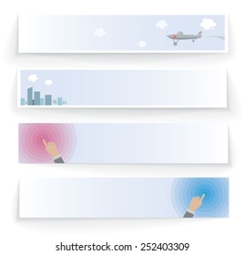 Set of banners with different subjects. EPS10.