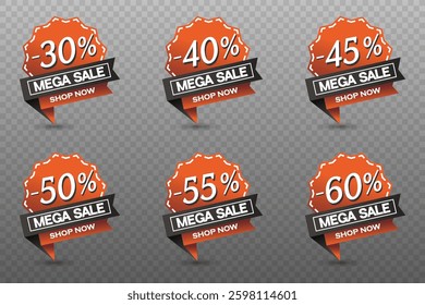 A set of banners, discounts and sales.