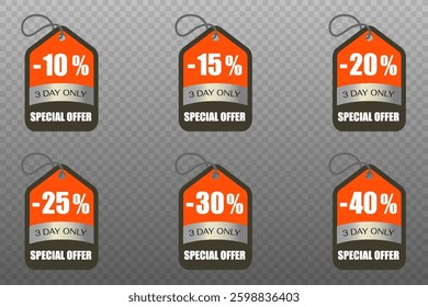 A set of banners, discounts and sales.