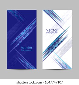Set of banners with dots and lines. Vector illustration