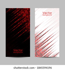 Set of banners with dotted background. Vector illustration