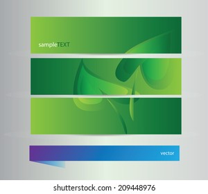  Set of banners for the ecology design