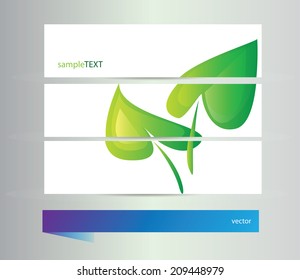  Set of banners for the ecology design