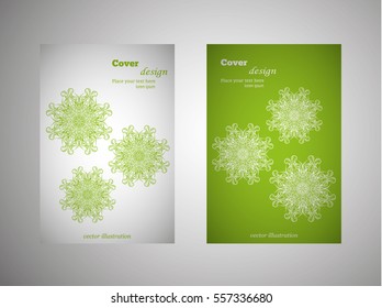 Set of banners with ethnic ornaments and patterns of the mandala. Vector decorative card or invitation design. Islam, Arabic, Indian, Turkish. Antiques, paintings, jewelry. Easy to use and edit