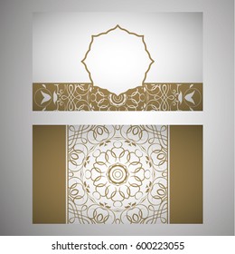 Set of banners with ethnic ornaments and patterns of the mandala. Vector decorative card or invitation design. Islam, Arabic, Indian, Turkish. Antiques, paintings, jewelry. Easy to use and edit