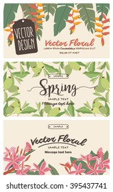 Set of banners with floral backgrounds 1