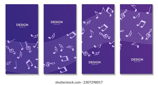 Banner auf musikalischem Hintergrund, Vektorgrafik