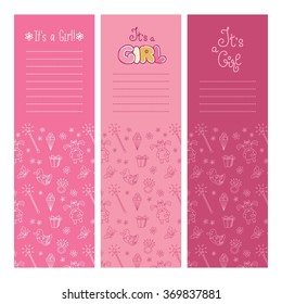 Set of banners for girl's birthday