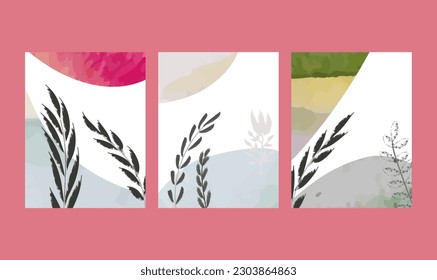 banderas con hierba y flores
