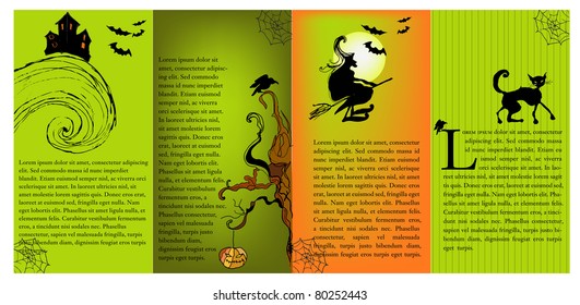 set of banners for Halloween -vector illustration