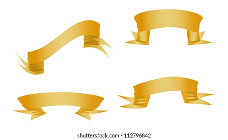 Set of banners isolated on white background