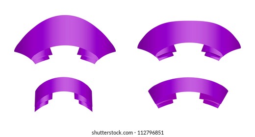 Set of banners isolated on white background