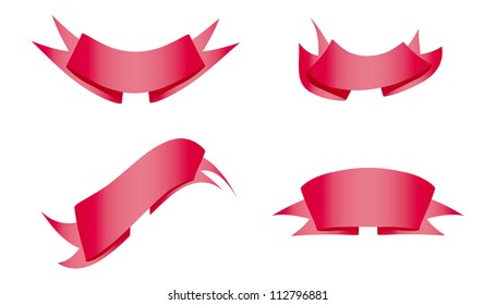 Set of banners isolated on white background