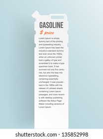 Set of banners with jerrycan.  gas pump on white