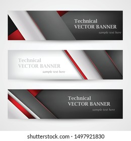 Set of banners with lines paper. Mesh. Business design template.