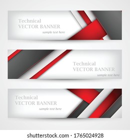 Set of banners with lines paper. Mesh. Business design template.