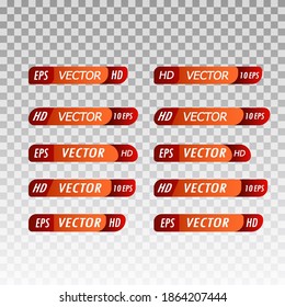 Set of banners of lower third. Television interface bar tv graphic on trasperent background