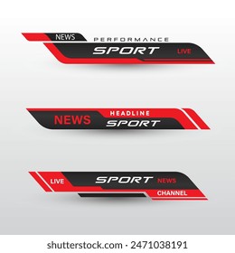 Set banners and lower thirds for banner Bars. Sport News. Streaming Video.