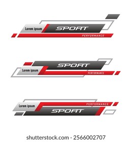 Set banners and lower thirds for banner Bars. Sport News. Streaming Video templates