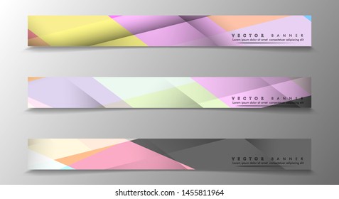 Set of Banners with Multicolor Backgrounds. Geometric Abstract Modern Vector Illustration. suitable for your background design