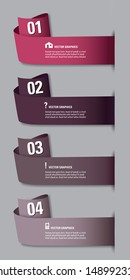 Set of Banners With Numbers. Eps10 Format. 