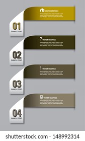 Set of Banners With Numbers. Eps10 Format. 