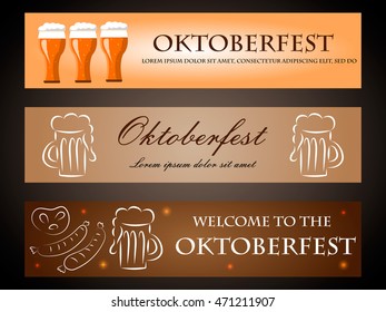 A set of banners for the Oktoberfest
