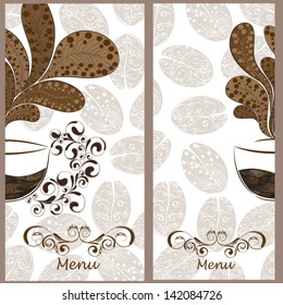 Set of banners on a coffee subject