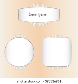 set of banners on a light background