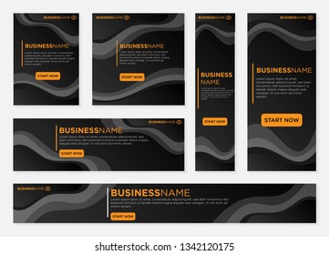 set of banners pack design with modern concept, promotion marketing ads template design vector eps.10