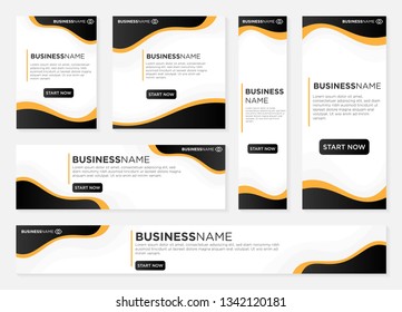set of banners pack design with modern concept, promotion marketing ads template design vector eps.10