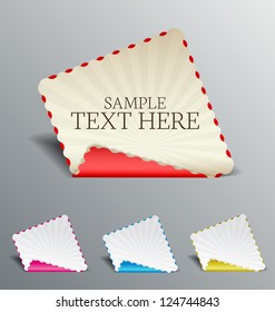 set banners with place for text
