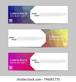 Set of banners from the polygon background
