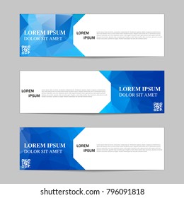 Set of banners from the polygon background
