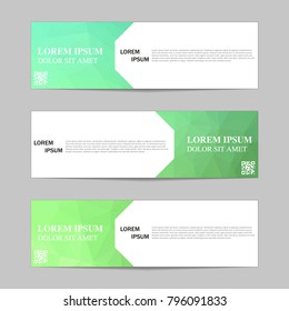 Set of banners from the polygon background

