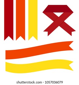 Set of banners, Ribbon, Bow and Tag Labels Collection on white background vector eps10.