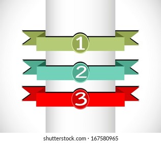set of banners and ribbons 