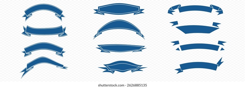 Set of banners with ribbons. Vector illustration for luxury advertising. For printing. Banners.PNG