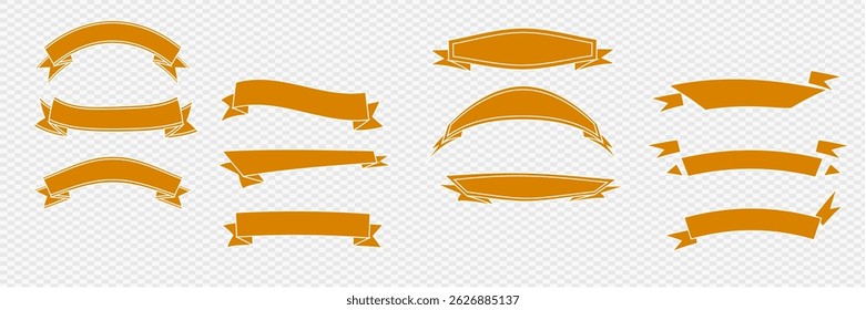 Conjunto de Anuncios con cintas. Ilustración vectorial para publicidad de lujo. Para imprimir. Anuncios.PNG