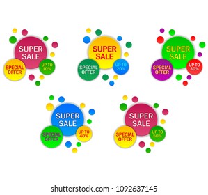 set banners sale . vector illustration
