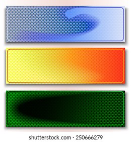 Set of banners with scaly background