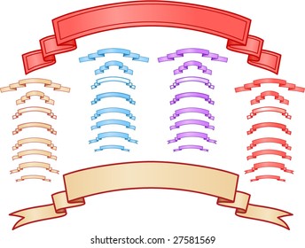 Set of banners - in several colors