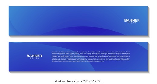 a set of banners simple blue wave gradient background for business