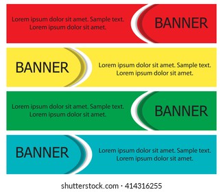 Set of banners with space for your text. Vector illustration.