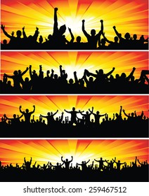 Set banners for sporting events and concerts 