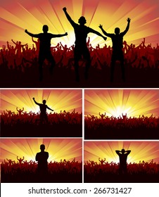 Set banners for sporting events and concerts